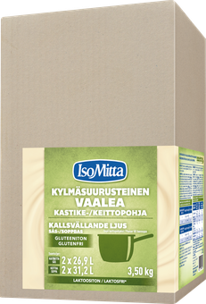 IsoMitta laktoositon gluteeniton kylmäsuurusteinen vaalea kastike-/keittopohja 2x1,75kg