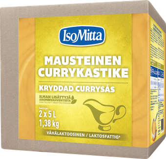 IsoMitta vähälaktoosinen mausteinen currykastike 2x690g